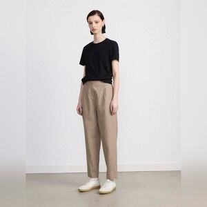 Woman's Beige Pants Linen & Cotton